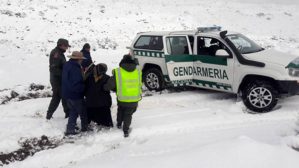 Ambos recibieron atención médica por parte de los gendarmes.