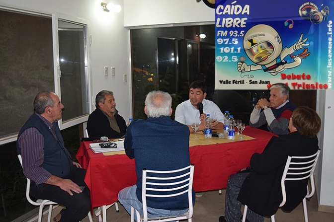 Debate de candidatos a intendente en el programa &quot;Caida Libre&quot; en Valle Fértil