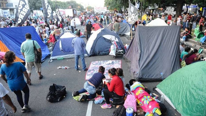 Nueva jornada de protesta en la 9 de Julio