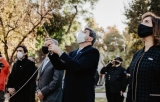 El gobernador Uñac participó del izamiento de la Bandera Argentina para conmemorar el Día de la Patria