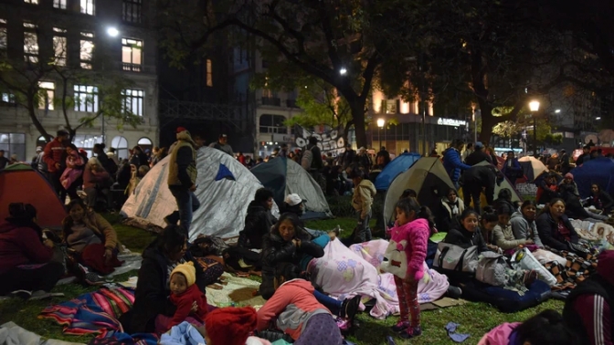 El Frente Piquetero podría acampar 72 horas &quot;si no hay avances&quot; con el Gobierno