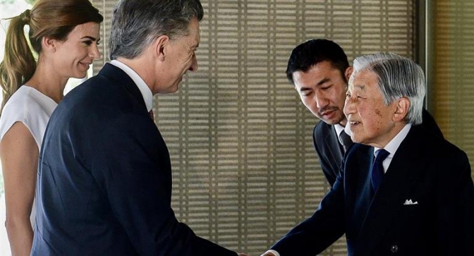 Macri fue recibido por los emperadores de Japón