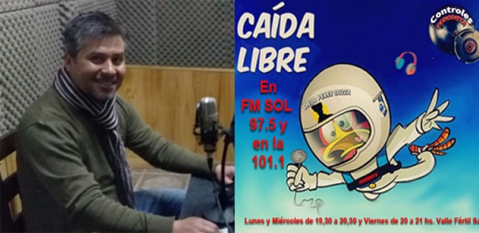 El dirigente social Mauro Godoy en el programa &quot;Caida Libre&quot; en la 97.5 FM Sol Valle Fértil