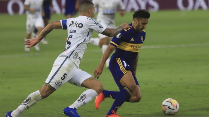 Boca empató sin goles con Santos y el pase a la final de la Libertadores quedó abierto