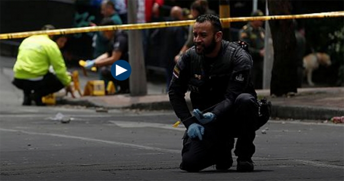 Atentado con bomba en el centro de Bogotá