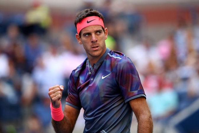 Juan Martín Del Potro debutó con un triunfo en el US Open