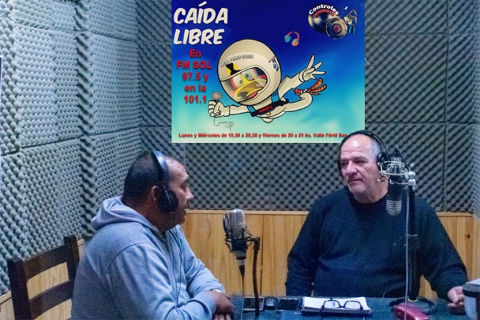 El concejal Hugo &quot; Kary&quot; Lara en el programa &quot;Caida Libre&quot; en la 97.5 FM Sol Valle Fértil