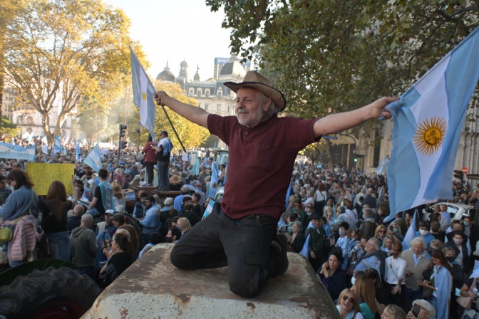 Ruralistas protestaron en Plaza de Mayo