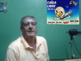 Mario Pizarro en el programa "Caida Libre" en la 93.5