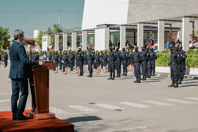 Reconocimiento del gobernador Sergio Uñac a la Policía de San Juan en su 151º aniversario