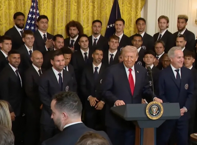 Messi entr&oacute; junto a Donald Trump en la Casa Blanca