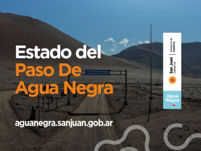 El Paso de Agua Negra se encuentra habilitado este 15 de mayo