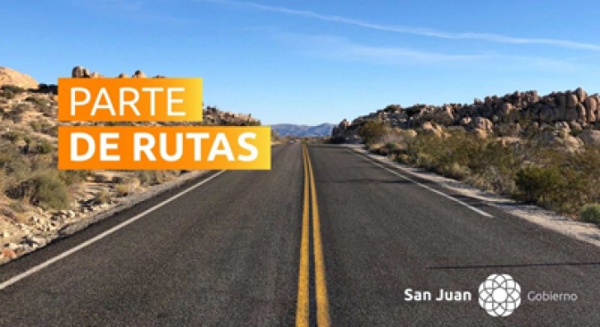 Estado de rutas de la provincia de San Juan 30 de mayo del 2024